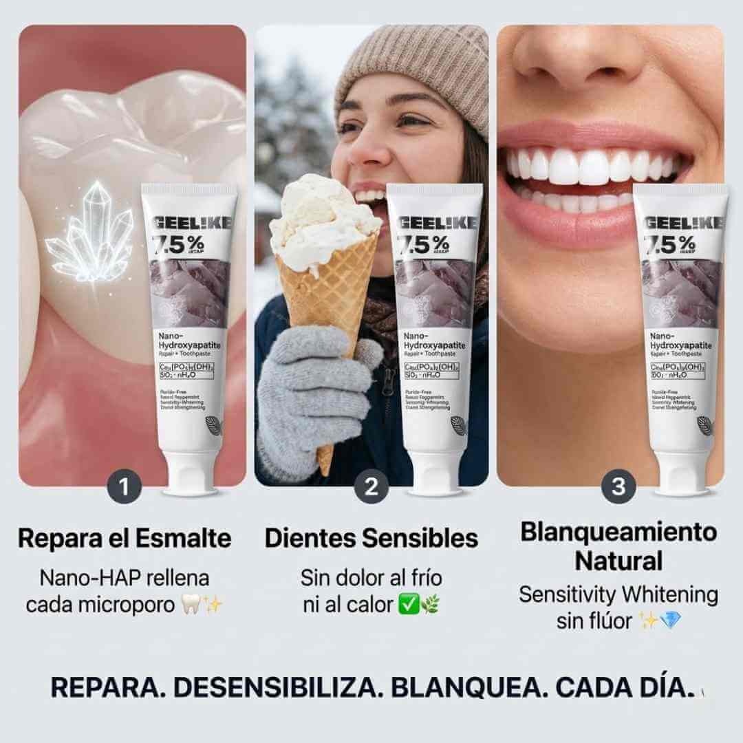 ¿Sensibilidad dental o esmalte débil? Repara tus dientes mientras los blanqueas + OBSEQUIO (LA ORIGINAL)