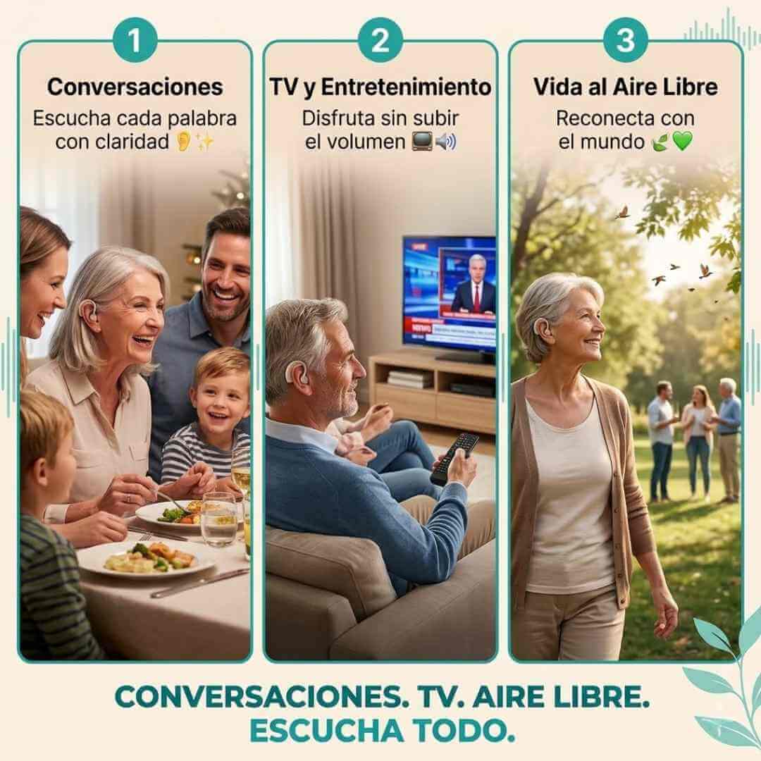 Audífono Amplificador de Sonido — vuelve a escuchar conversaciones, tv y llamadas con total claridad desde el primer día + OBSEQUIOS