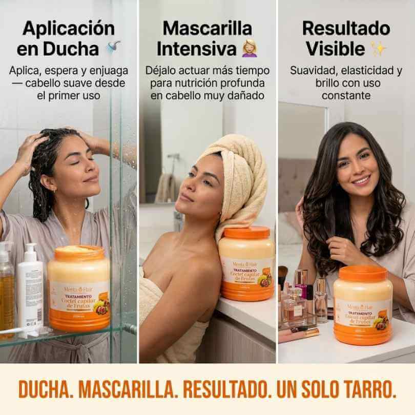 Menta Hair Cóctel Frutas — repara, hidrata y devuelve vida a tu cabello seco y maltratado + Obsequio
