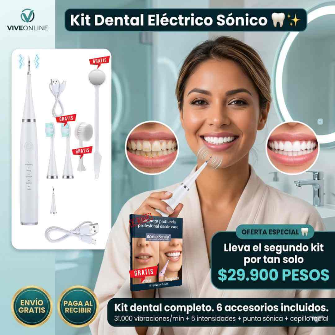SmilePro™: Elimina Placa y Manchas en Casa como en el Dentista — Incluye Kit Completo de Limpieza + OBSEQUIOS