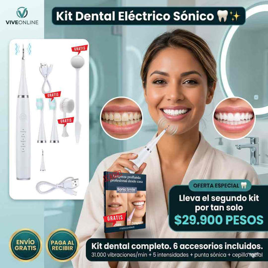 SmilePro™: Elimina Placa y Manchas en Casa como en el Dentista — Incluye Kit Completo de Limpieza + OBSEQUIOS