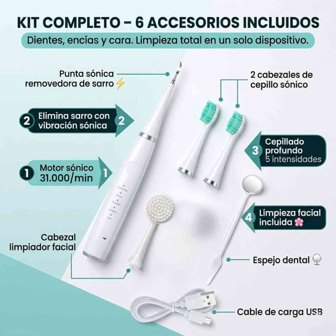 SmilePro™: Elimina Placa y Manchas en Casa como en el Dentista — Incluye Kit Completo de Limpieza + OBSEQUIOS