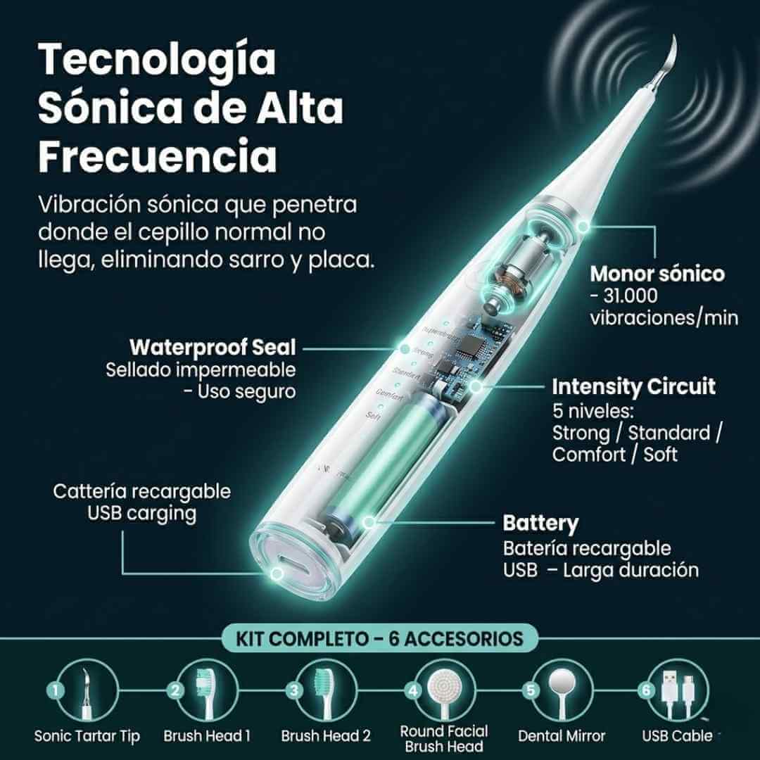 SmilePro™: Elimina Placa y Manchas en Casa como en el Dentista — Incluye Kit Completo de Limpieza + OBSEQUIOS