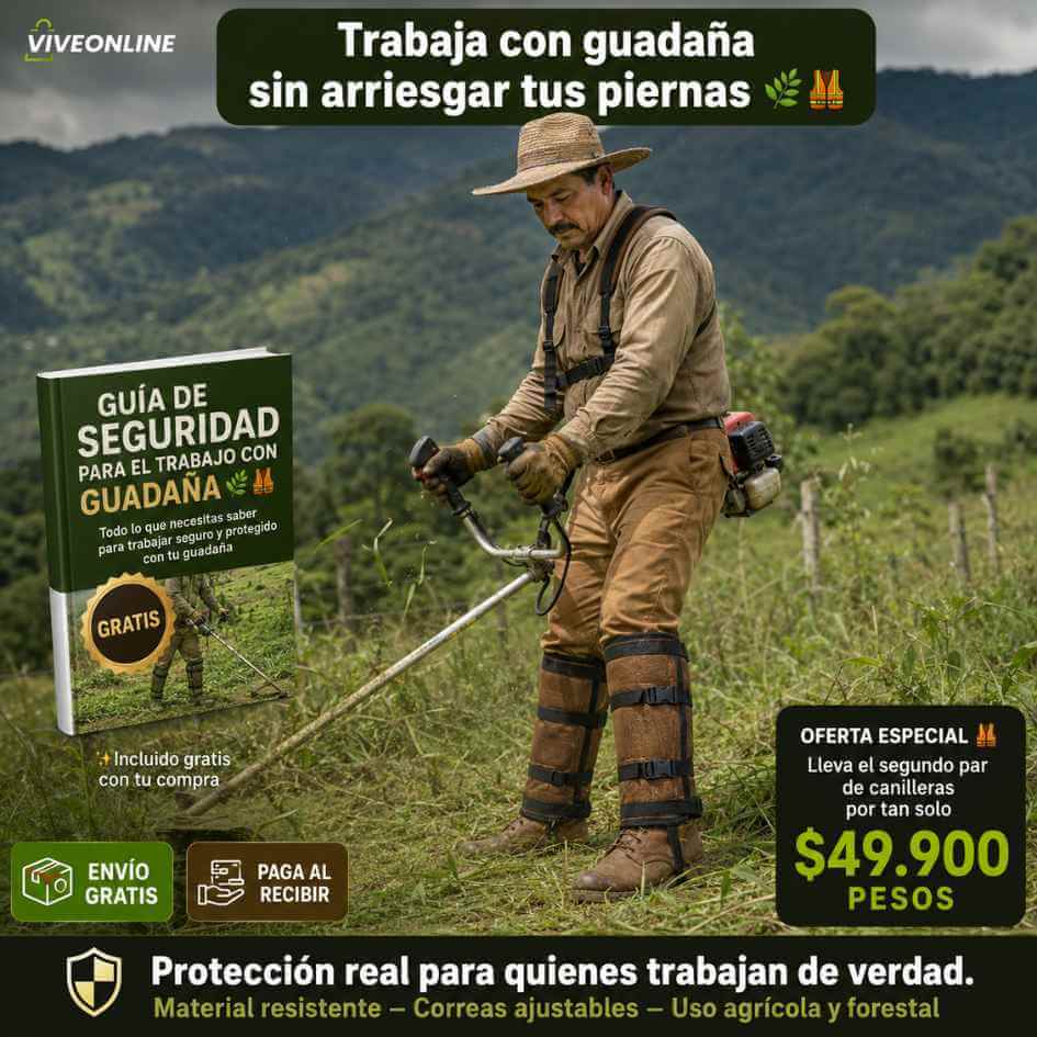GuardPro Canilleras — protege tus piernas de piedras y ramas al guadañar sin incomodidad ni calor