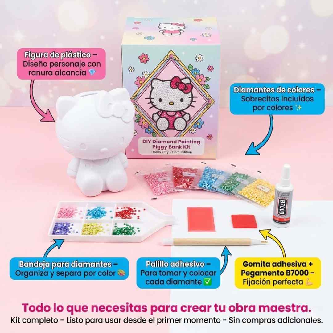 Alcancía Figura Pintura Diamante — entretiene por horas, desarrolla concentración y motricidad en niños y adultos + OBSEQUIO