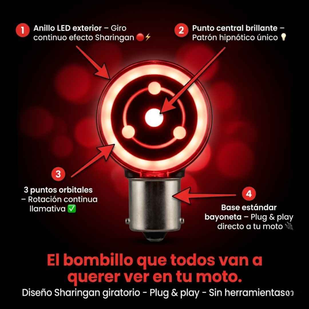 Luz Trasera LED Giratoria Multicolor para Moto — destácate en la carretera y aumenta tu seguridad con un solo accesorio