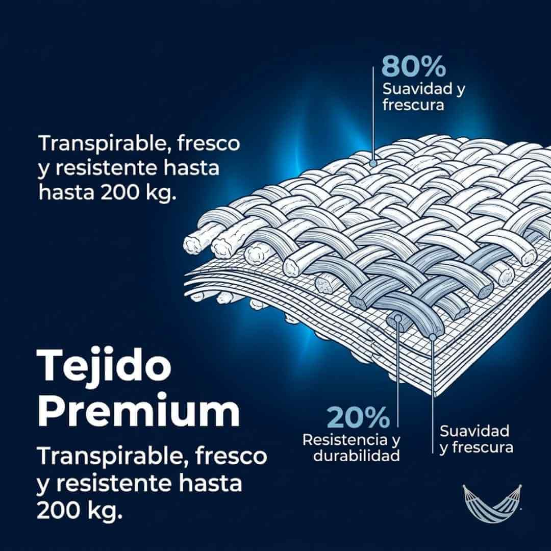 Hamaca Colombiana Portatil + Soporte Metálico - Capacidad 200kg + OBSEQUIOS