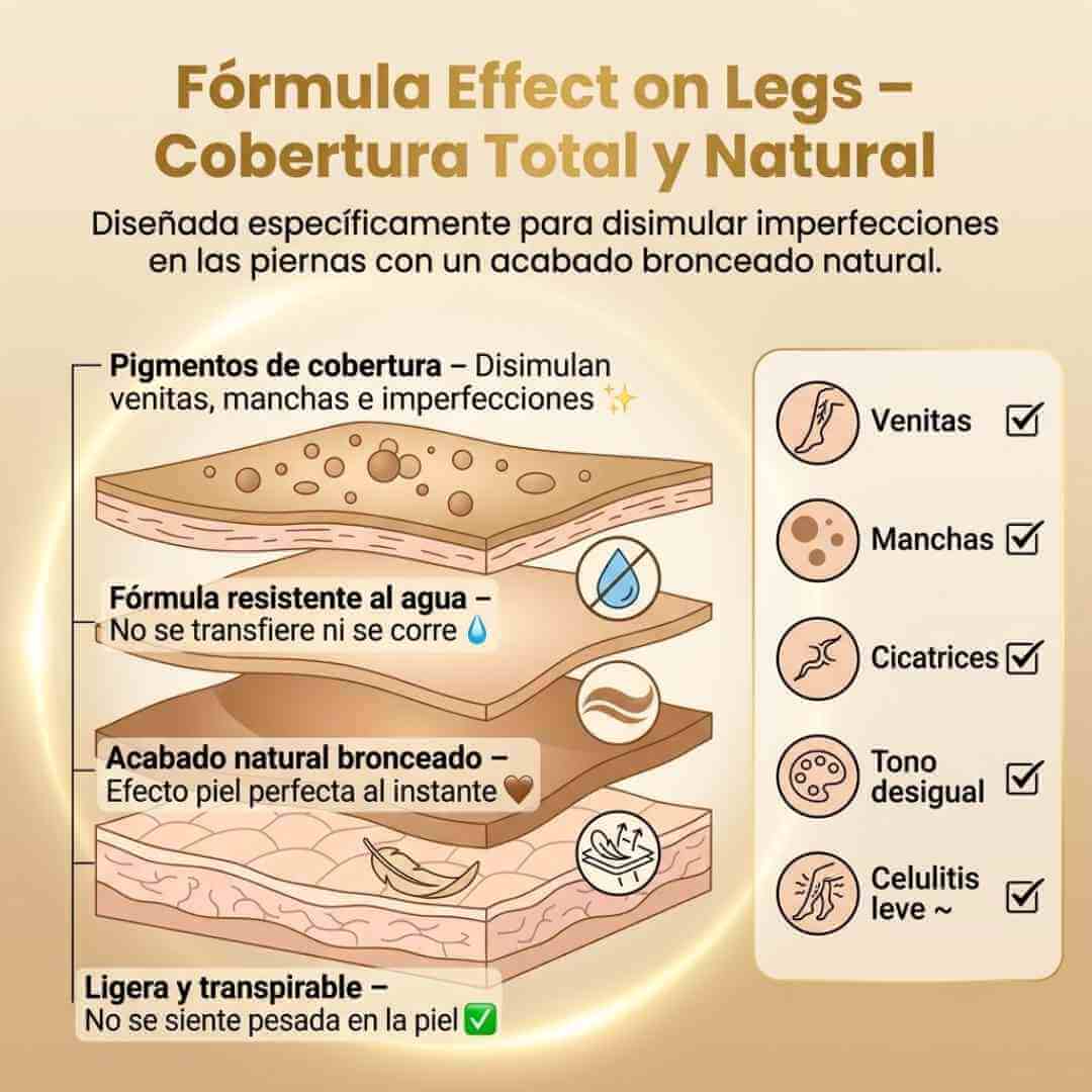 GoldLeg Effect — cubre venitas, manchas e imperfecciones en tus piernas al instante + (Obsequio)
