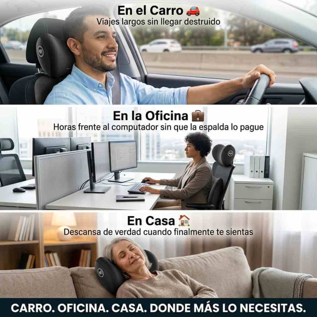 ErgoRide Set — elimina el dolor de espalda y cuello en cada viaje con soporte ergonómico premium + (Obsequio)