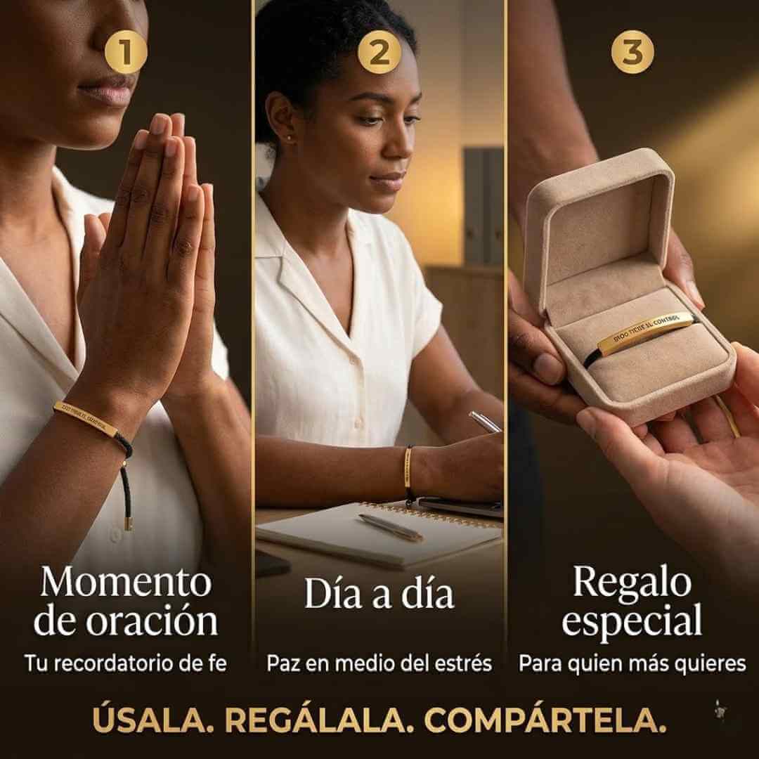 Pulsera "Dios Tiene el Control" — lleva tu fe contigo y recuerda que nunca estás solo  + OBSEQUIOS