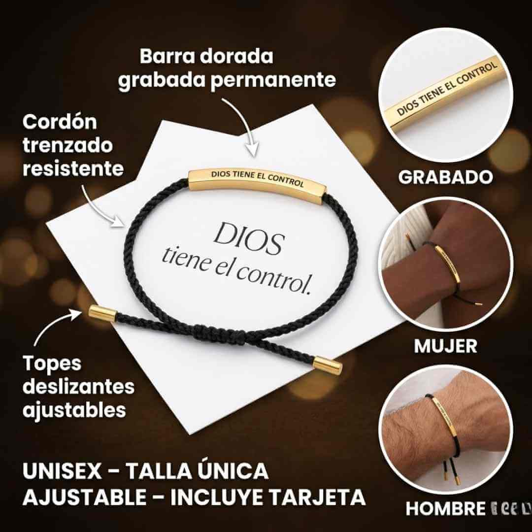 Pulsera "Dios Tiene el Control" — lleva tu fe contigo y recuerda que nunca estás solo  + OBSEQUIOS