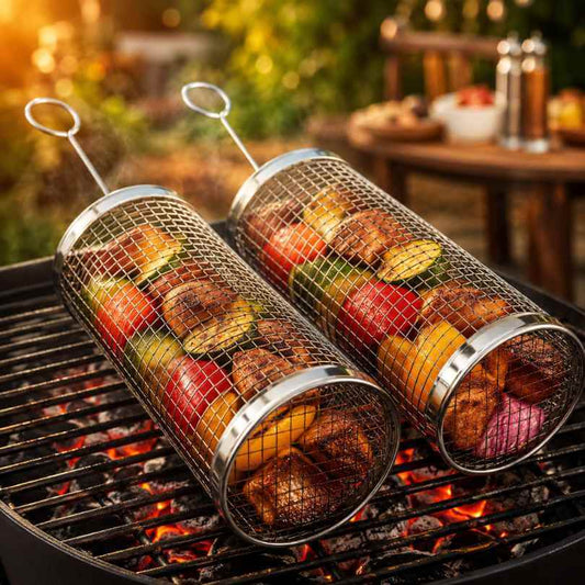 KIT X2 DE PARRILLAS CILÍNDRICAS PARA ASADOS