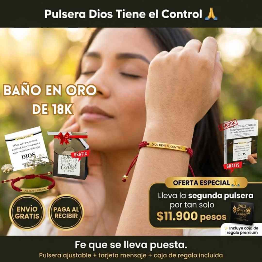Pulsera "Dios Tiene el Control" — lleva tu fe contigo y recuerda que nunca estás solo  + OBSEQUIOS