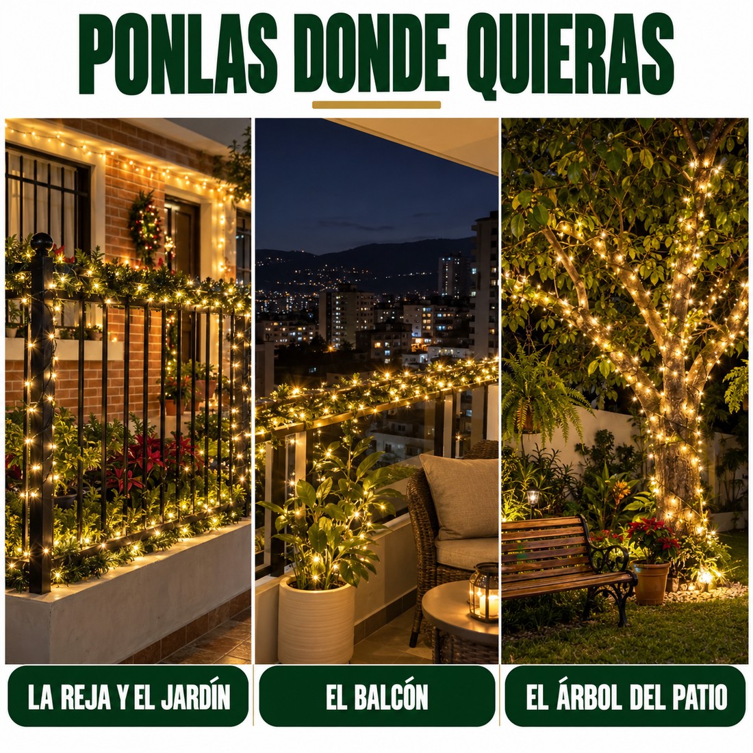 Ponlas donde quieras: la reja y el jardin, el balcon o el arbol del patio