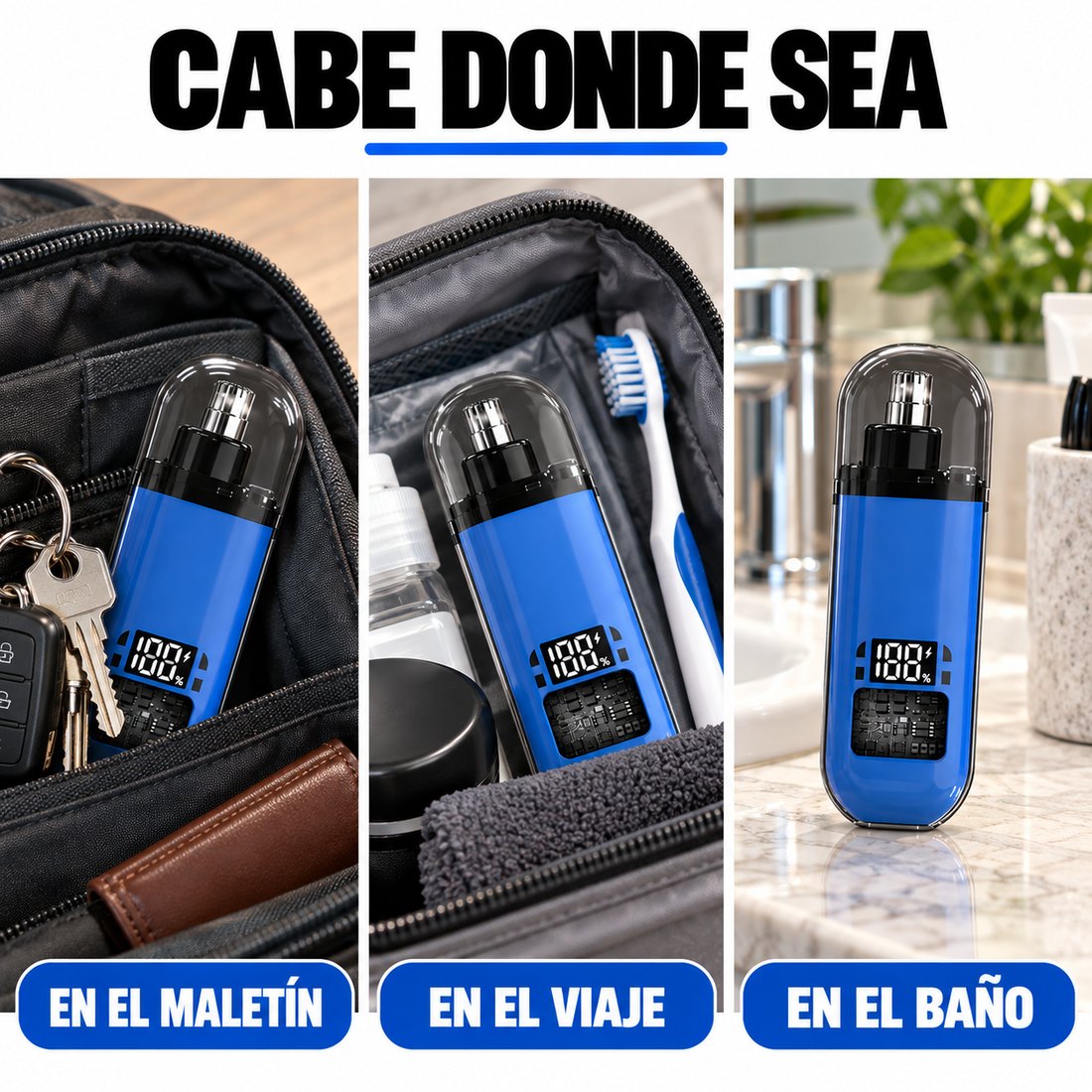 Cabe donde sea: en el maletin, en el viaje o en el bano