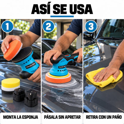 Asi se usa: monta la esponja, pasala sin apretar y retira con un pano
