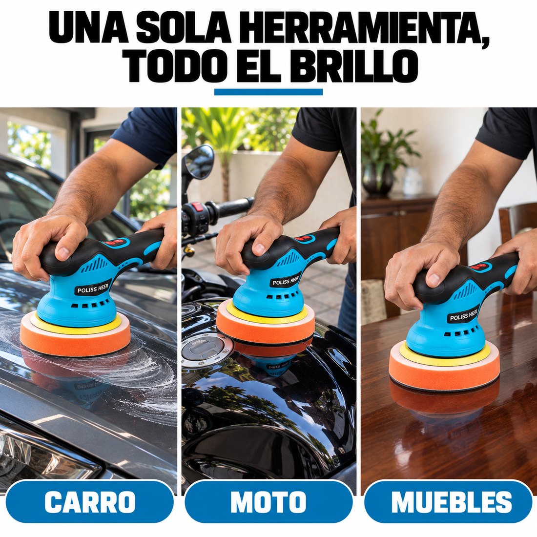 Una sola herramienta: carro, moto y muebles